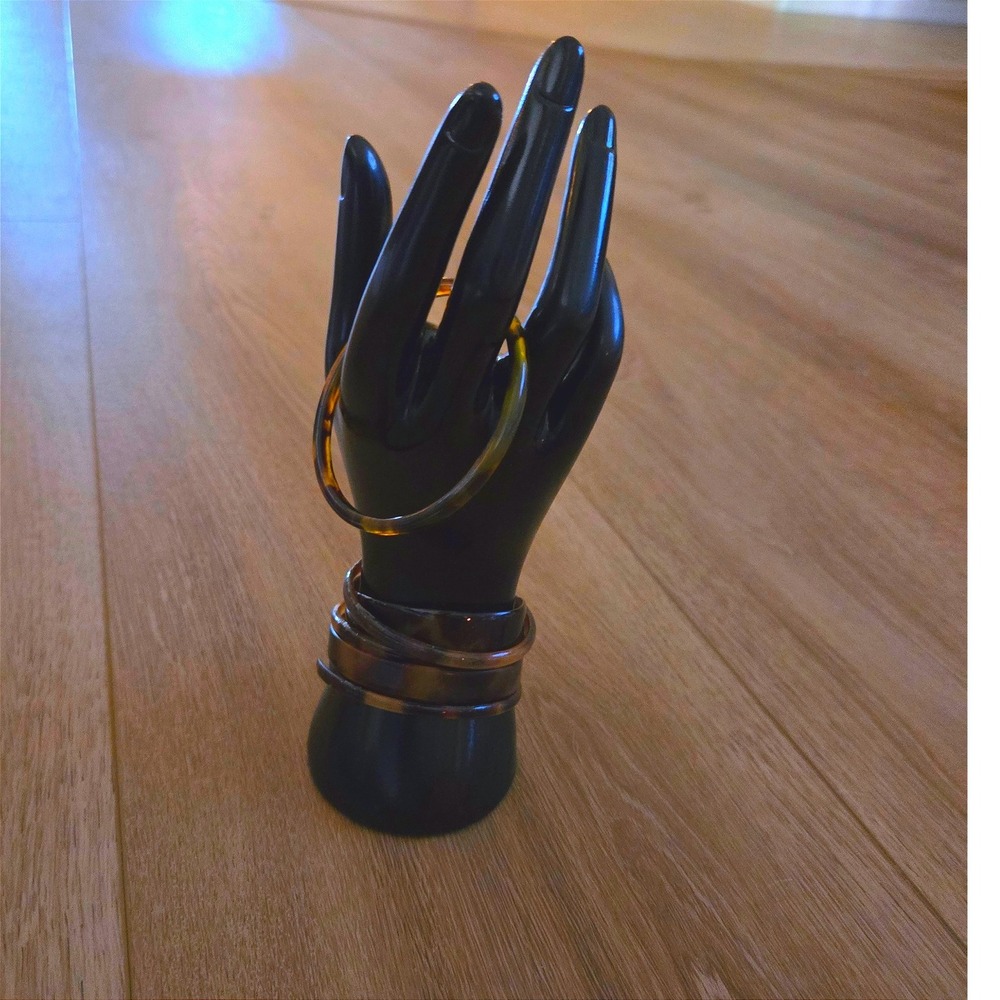 Vintage Bakellite Tortoiseshell Bangle Bracelet Set of 6‎